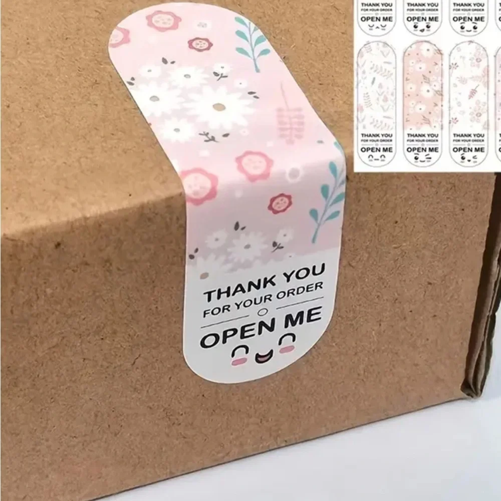50 piece Floral Thank You Stickers